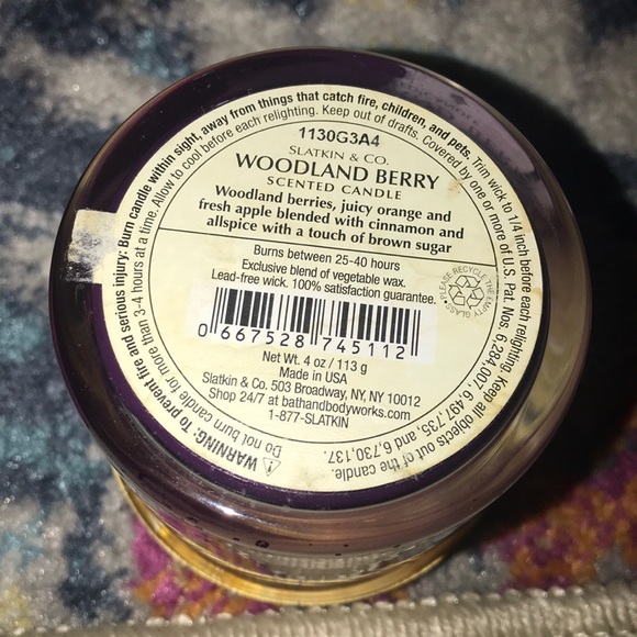 Candle by Slatkin/Bath & Body Works-Woodland Berry - Picture 6 of 7